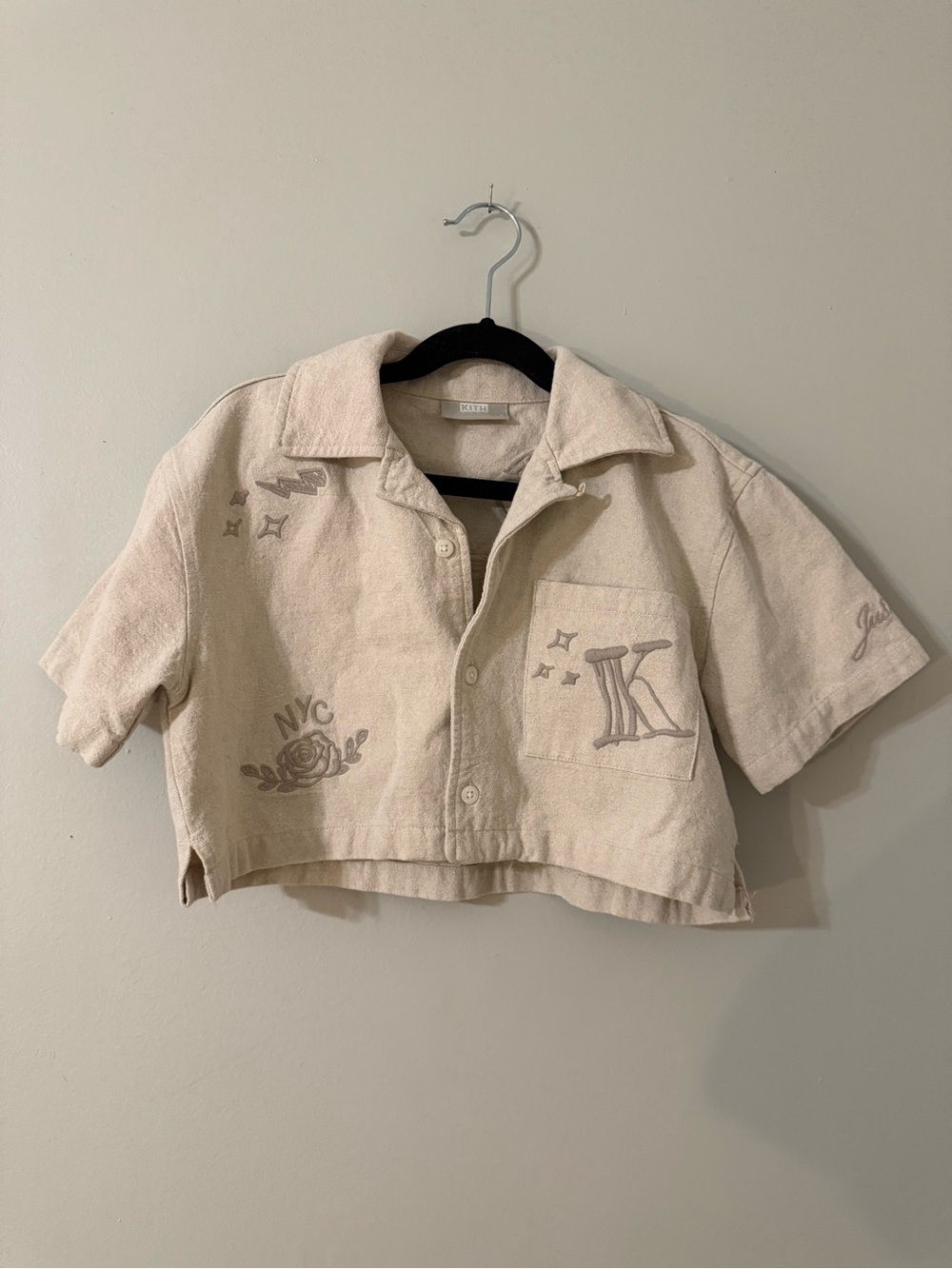 Kith Kids Linen Embroidered Shirt